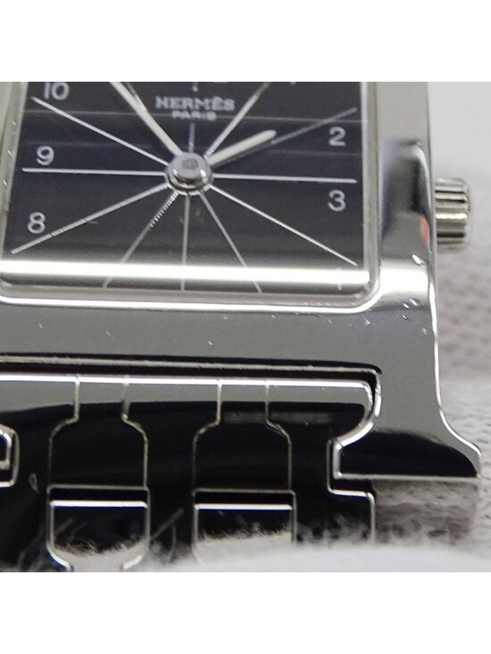 Hermes Watch Quartz Stainless Steel Silver Black Polished main image 7